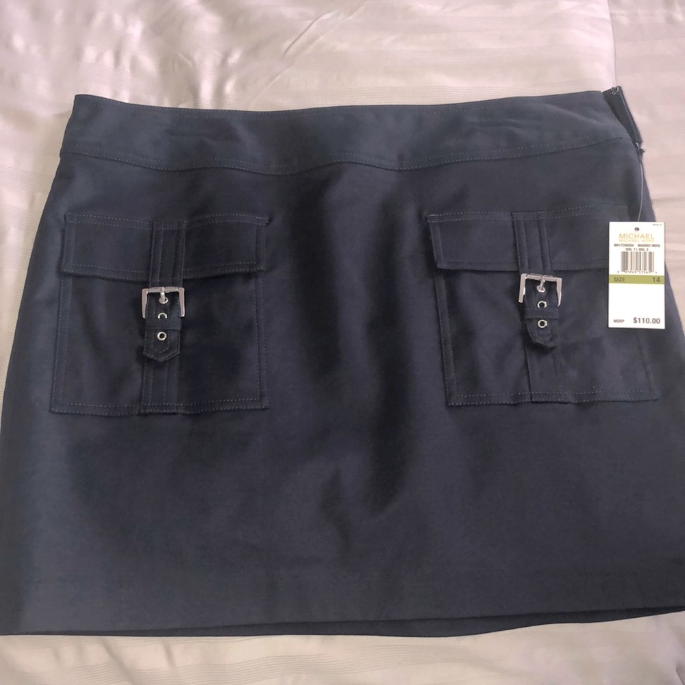 Michael Kors Navy Blue Skirt NWT